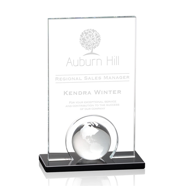 A gleaming crystal orb is mounted to our black optical crystal... from ASI 84592 St Regis Group / St Regis