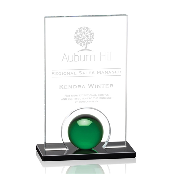 A gleaming crystal orb is mounted to our black optical crystal... from ASI 84592 St Regis Group / St Regis