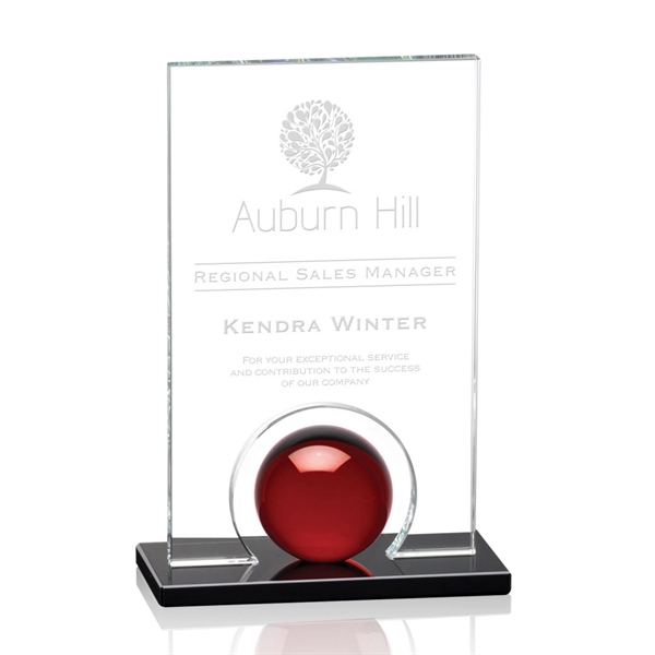 A gleaming crystal orb is mounted to our black optical crystal... from ASI 84592 St Regis Group / St Regis