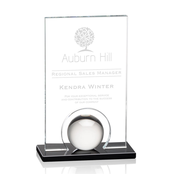 A gleaming crystal orb is mounted to our black optical crystal... from ASI 84592 St Regis Group / St Regis