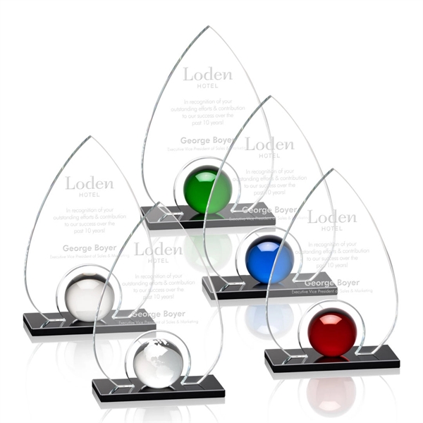 A gleaming crystal orb is mounted to our black optical crystal... from ASI 84592 St Regis Group / St Regis