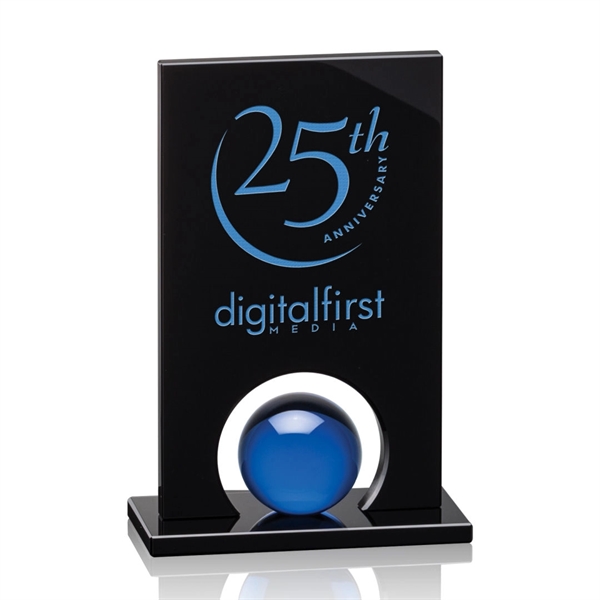 A gleaming crystal orb is mounted to our black optical crystal... from ASI 84592 St Regis Group / St Regis