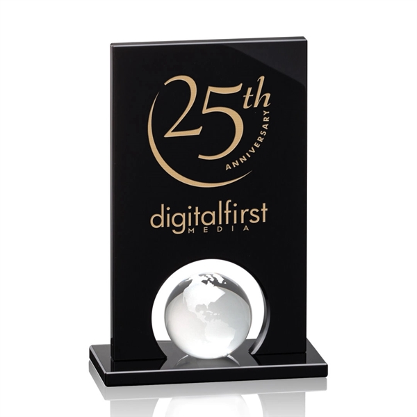 A gleaming crystal orb is mounted to our black optical crystal... from ASI 84592 St Regis Group / St Regis