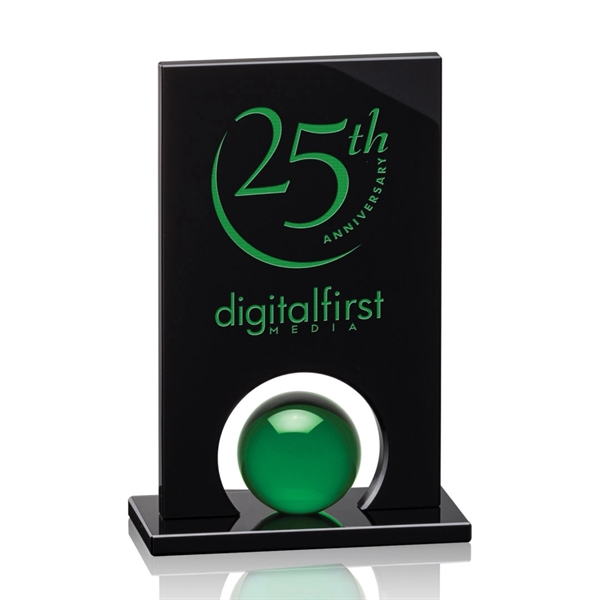 A gleaming crystal orb is mounted to our black optical crystal... from ASI 84592 St Regis Group / St Regis