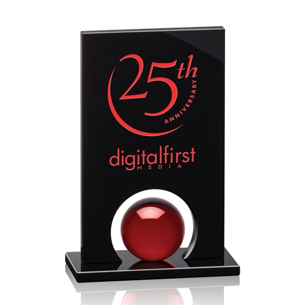 A gleaming crystal orb is mounted to our black optical crystal... from ASI 84592 St Regis Group / St Regis