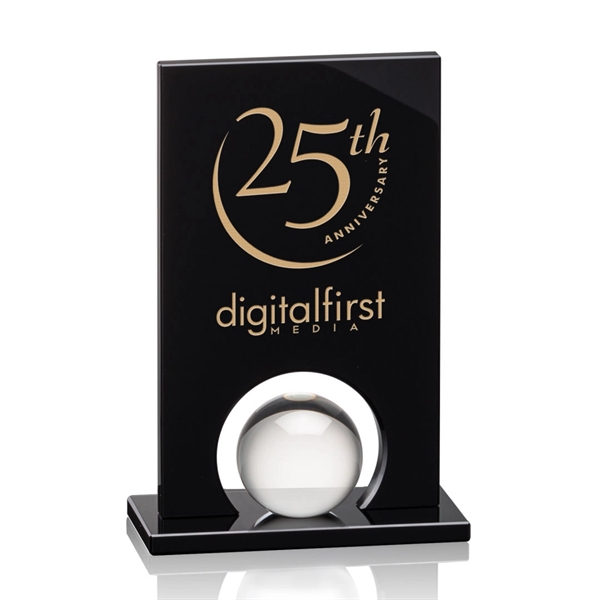 A gleaming crystal orb is mounted to our black optical crystal... from ASI 84592 St Regis Group / St Regis