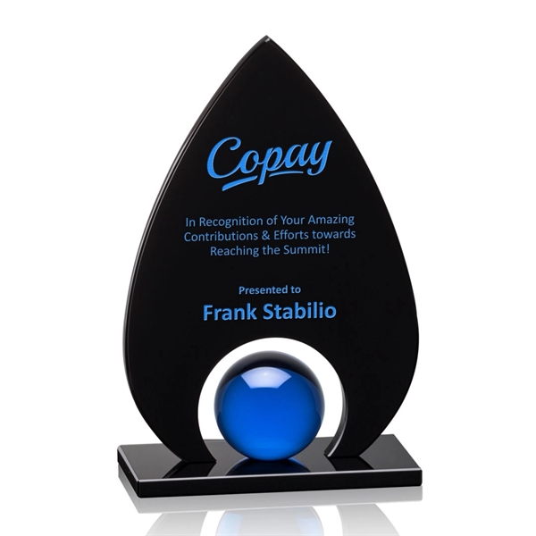 A gleaming crystal orb is mounted to our black optical crystal... from ASI 84592 St Regis Group / St Regis