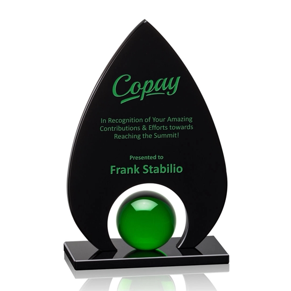 A gleaming crystal orb is mounted to our black optical crystal... from ASI 84592 St Regis Group / St Regis