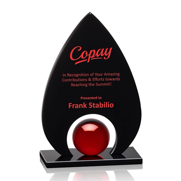 A gleaming crystal orb is mounted to our black optical crystal... from ASI 84592 St Regis Group / St Regis