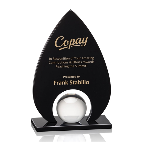 A gleaming crystal orb is mounted to our black optical crystal... from ASI 84592 St Regis Group / St Regis