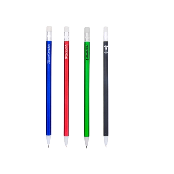 6.44" x 0.31" click-action plastic mechanical wooden pencil with 0.7 mm... from ASI 37218 Athena Promo (tm)