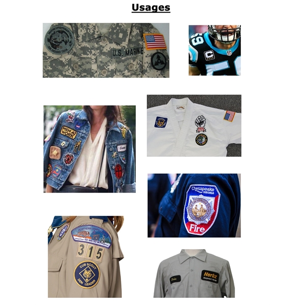 Embroidered patches with up to 75% embroidery coverage, up to nine... from ASI 90160 Suntex Industries