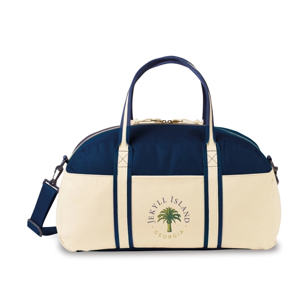 Nantucket weekender bag made of cotton with a dual zippered opening... from ASI 56070 Gemline / Gemline®