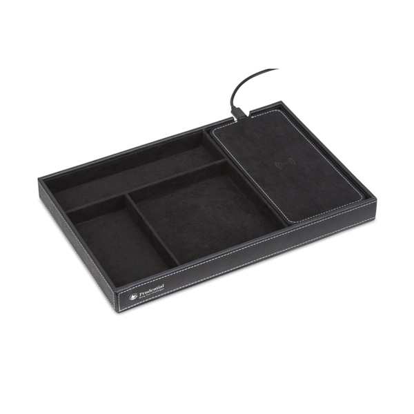Truman wireless charging accessory tray with anti-slip rubber feet and an... from ASI 56070 Gemline / Gemline®