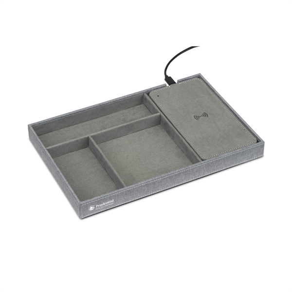 Truman wireless charging accessory tray with anti-slip rubber feet and an... from ASI 56070 Gemline / Gemline®