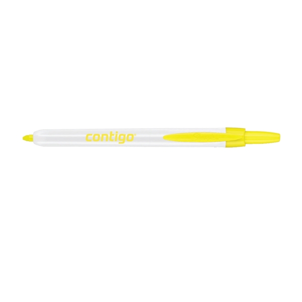 Retractable Sharpie® highlighter RT with a white barrel and color-matching trim.... from ASI 56070 Gemline / Gemline®