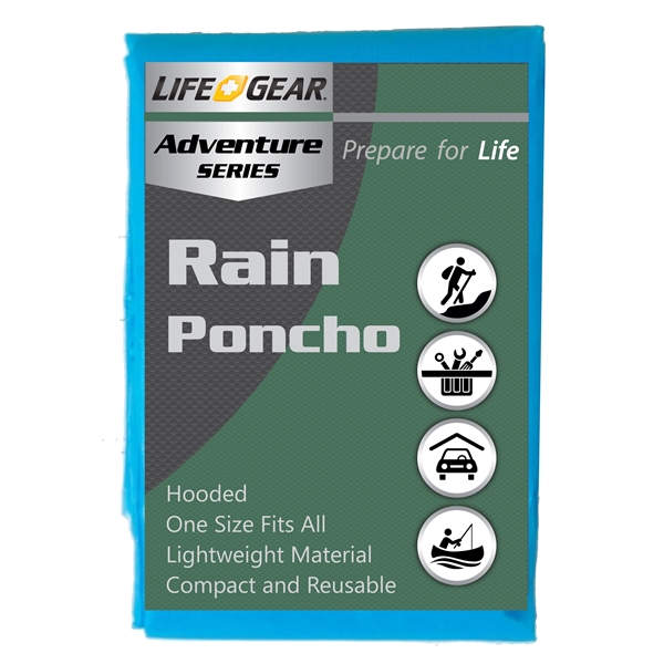 One size fits all rain poncho with sleeves and hood.... from ASI 84514 Safety Made