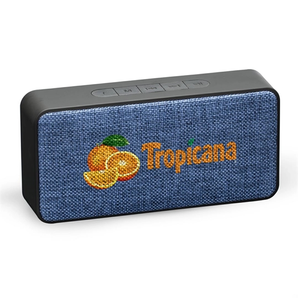 Stereo, universal wireless speaker in rubberized and fabric finish. Dual stereo... from ASI 84592 St Regis Group / St Regis Crystal