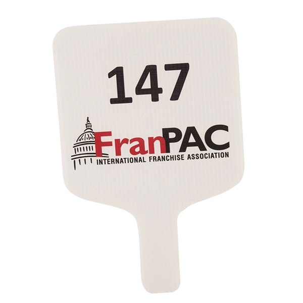 Die Cut hand fans with a full color imprint.... from ASI 77280 Pepco Poms