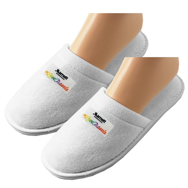 Soft, terry comfy slippers for men and women.... from ASI 90160 Suntex Industries