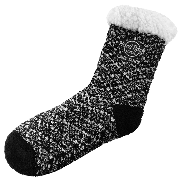 Sherpa lined crew length fuzzy feet socks made of 100% acrylic... from ASI 90160 Suntex Industries