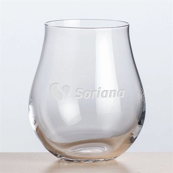The Avondale stemless wine glass is tulip shaped with a large... from ASI 84592 St Regis Group