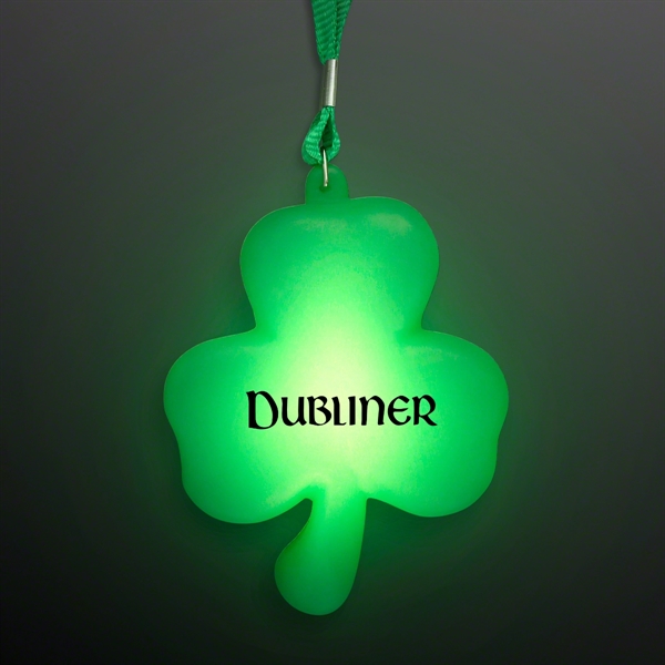 Big Light Up Shamrock Necklace for St. Paddy's Day; Blank &... from ASI 34194 ALightPromos