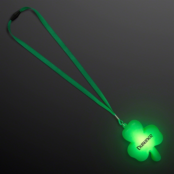 Big Light Up Shamrock Necklace for St. Paddy's Day; Blank &... from ASI 34194 ALightPromos