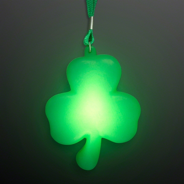 Big Light Up Shamrock Necklace for St. Paddy's Day; Blank &... from ASI 34194 ALightPromos