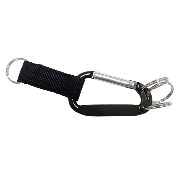 Aluminum carabiner equipped with 3 split keyrings.... from ASI 57956 Graphco line