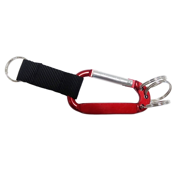 Aluminum carabiner equipped with 3 split keyrings.... from ASI 57956 Graphco line