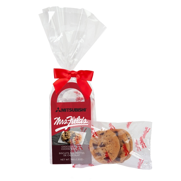 Happy Holidays Mrs. Fields® Mini Cookie Gift Tote with a 3... from ASI 44900 NC Custom (CI/Lanco) / Chocolate Inn