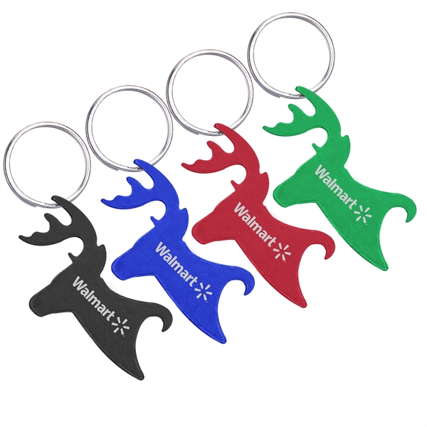 Deer Head / Moose / Elk Shaped Bottle Opener Keychain Key... from ASI 74585 Nu Promo International / Nu Promo Line