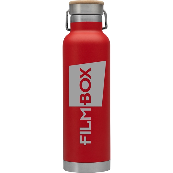 22 oz. powder coated stainless steel tumbler with twist on/off bamboo... from ASI 71920 Moderne Glass Company Inc / Glass America® MB Works Premium Line