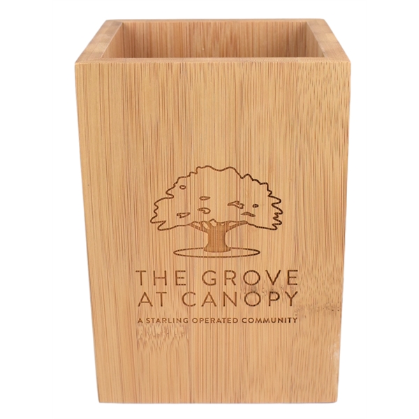 Bamboo Utensil Box 4 1/4" x 6"... from ASI 72657 Active Life Promo / Ingrain Promo