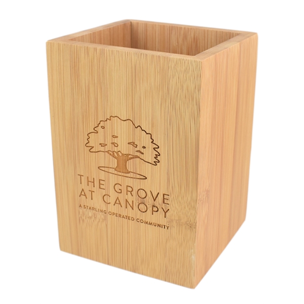 Bamboo Utensil Box 4 1/4" x 6"... from ASI 72657 Active Life Promo / Ingrain Promo