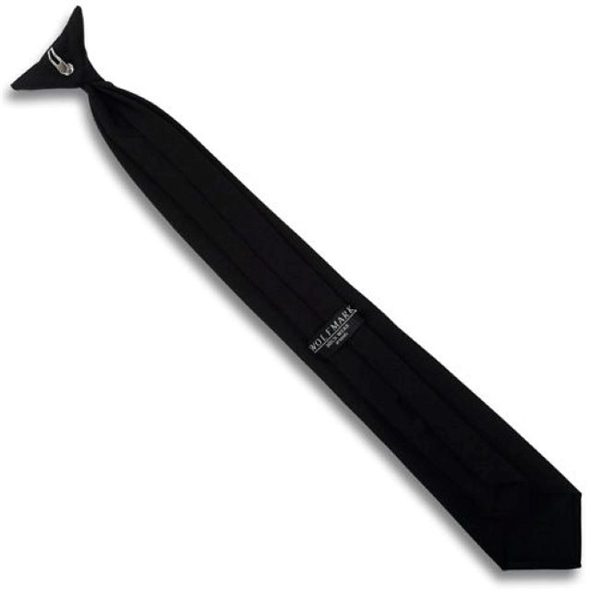 Black 16" clip on tie for school, police, security and food... from ASI 98085 Wolfmark