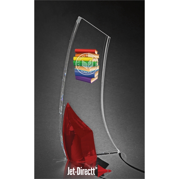 9.5" x 3.5" award made of optical crystal with a beautifully... from ASI 71920 Moderne Glass Company Inc / Glass America®