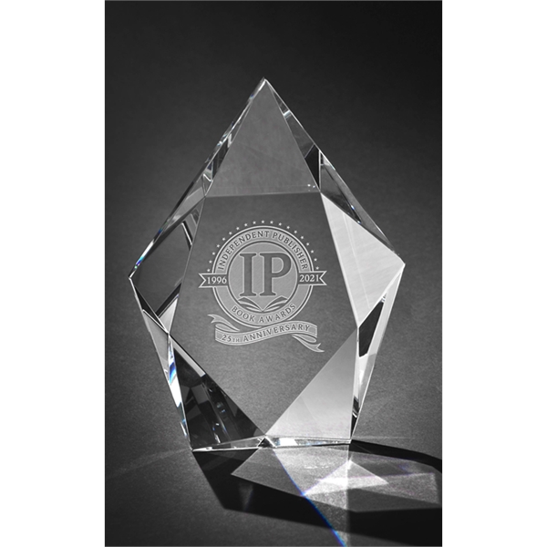 8" x 5.75" optical crystal award with a beveled diamond shape.... from ASI 71920 Moderne Glass Company Inc / Glass America®