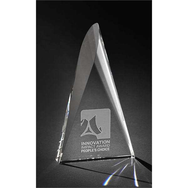 Award made of optical crystal measuring 8.75" x 5" and fashioned... from ASI 71920 Moderne Glass Company Inc / Glass America®
