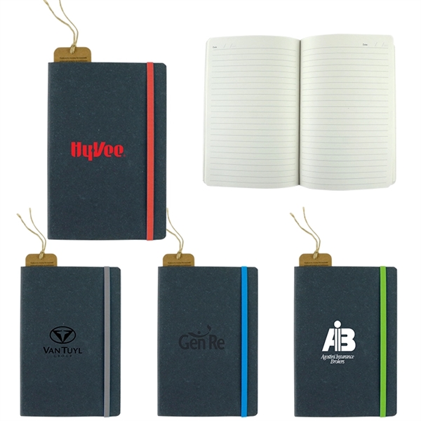 5 1/2" x 8 1/4" 80-sheet notebook with recycled bonded leather... from ASI 88060 Snugz/USA Inc / Sweda®