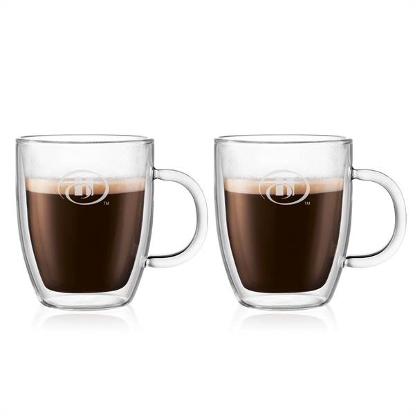 Set of two 10 oz. double wall bistro mugs.... from ASI 61005 Hirsch Gift Inc