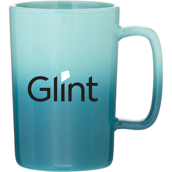14 oz ceramic mug with glossy ombre gradient exterior and glossy... from ASI 51197 ETS Express, LLC