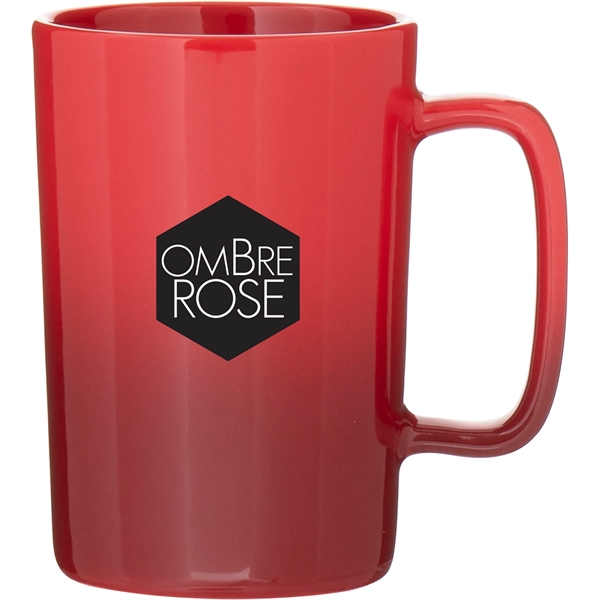 14 oz ceramic mug with glossy ombre gradient exterior and glossy... from ASI 51197 ETS Express, LLC
