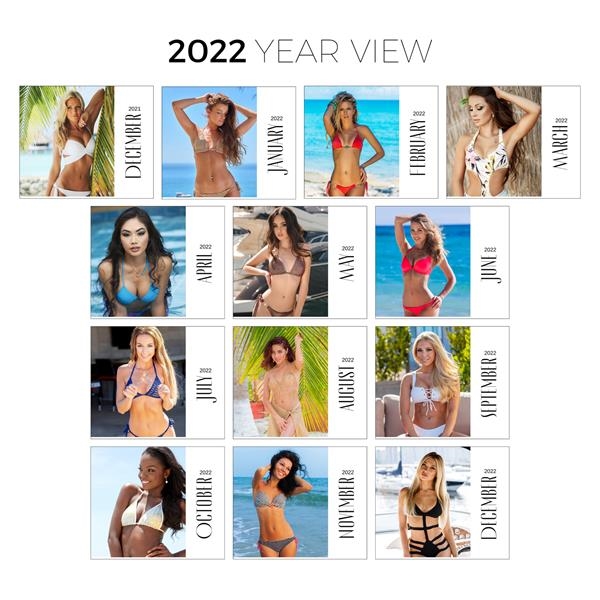 13-month Press-N-Stick header Sunshine Girls calendar with a sticky backing that... from ASI 93990 IMAGEN Brands