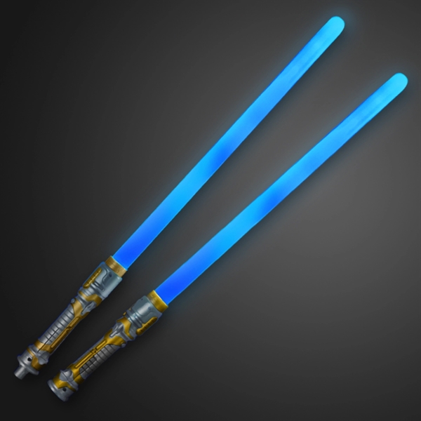 Blank or imprinted. Double Sided Swords Sabers with Blue LEDs and... from ASI 34194 ALightPromos / Alight Promotional Products