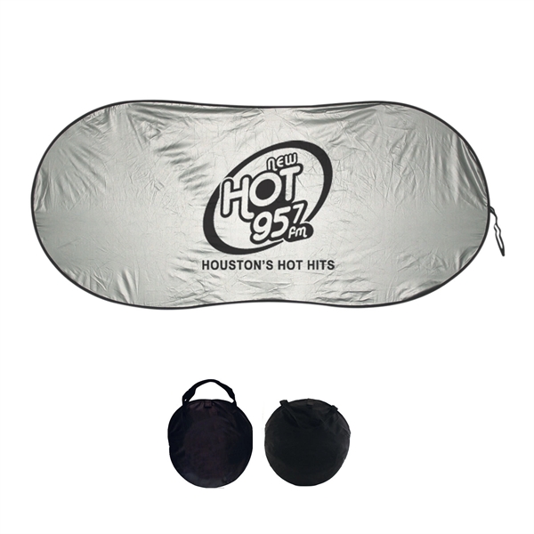 190T polyester car sun shade with a silver reflective coating.... from ASI 57653 Gold Bond