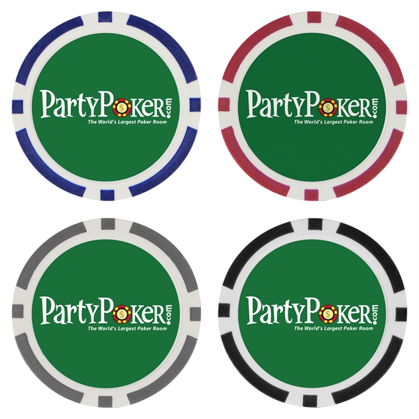 Poker chip ball marker with an assortment of colors.... from ASI 57653 Gold Bond