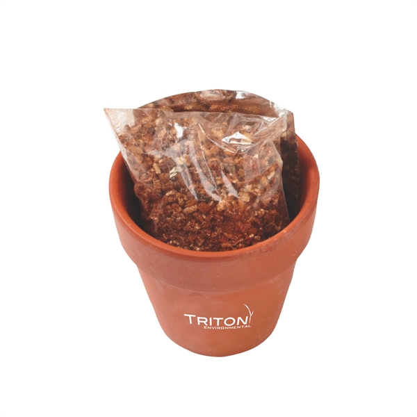 Seed Sensations 2.25" terracotta mini pot planter with soil and seeds... from ASI 63549 Jornik Manufacturing Corp / Jornik