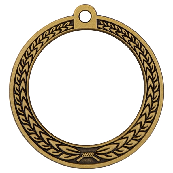 2.5" die cast zinc alloy round medal with wreath border and... from ASI 52263 EMT / EMT EASY